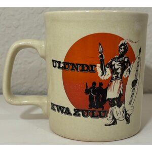 Vintage Ulundi Kwazulu Ceramic Mug Mahlabathini Zululand South Africa Souvenir